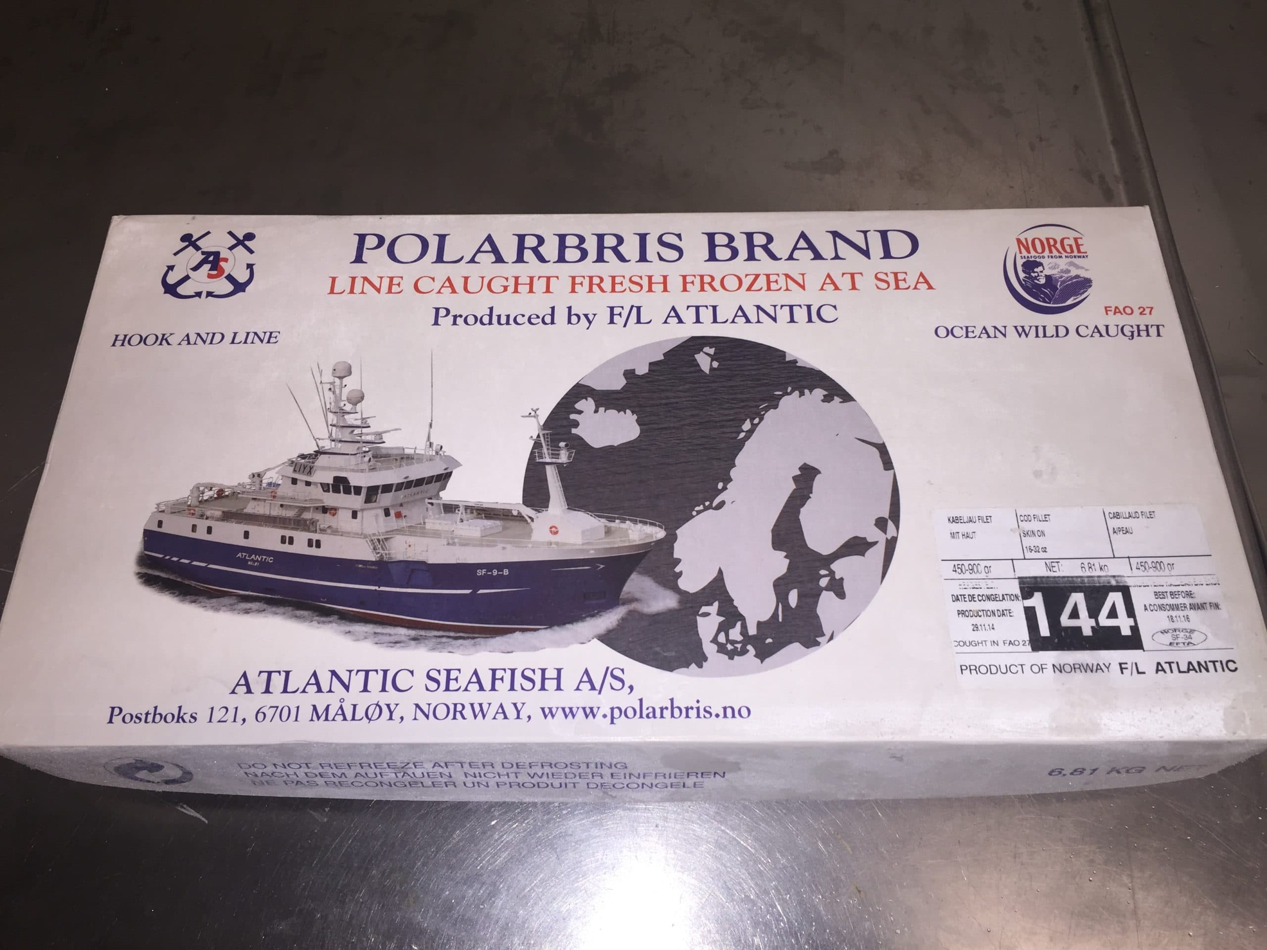 Sjøfrossen Linefanget Torsk 6,81kg